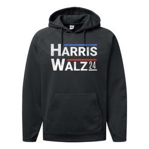 Harris Walz 24 Performance Fleece Hoodie