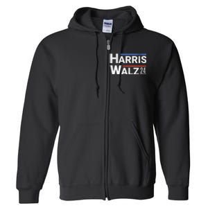 Harris Walz 24 Full Zip Hoodie