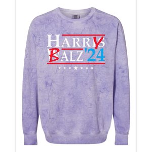 Harris Walz 2024 Funny Harry Balz To The Walz Election Vote Colorblast Crewneck Sweatshirt