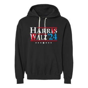 Harris Walz 2024 Funny Harry Balz To The Walz Election Vote Garment-Dyed Fleece Hoodie