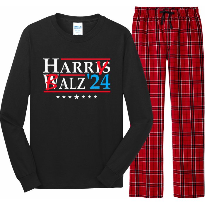 Harris Walz 2024 Funny Harry Balz To The Walz Election Vote Long Sleeve Pajama Set