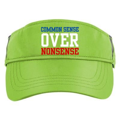 Harris Walz 2024 Common Sense Over Nonsense Adult Drive Performance Visor