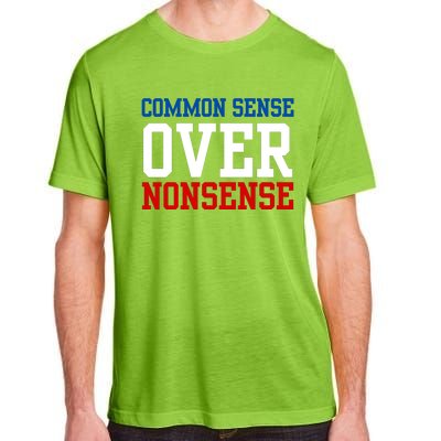 Harris Walz 2024 Common Sense Over Nonsense Adult ChromaSoft Performance T-Shirt