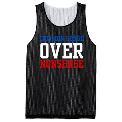 Harris Walz 2024 Common Sense Over Nonsense Mesh Reversible Basketball Jersey Tank