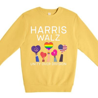 Harris Waltz 2024 Unity Over Division Premium Crewneck Sweatshirt