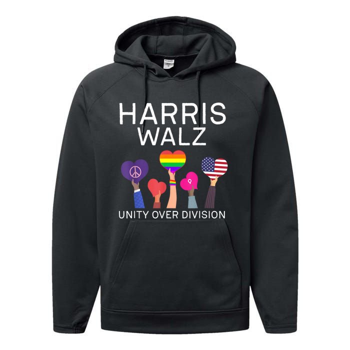 Harris Waltz 2024 Unity Over Division Performance Fleece Hoodie