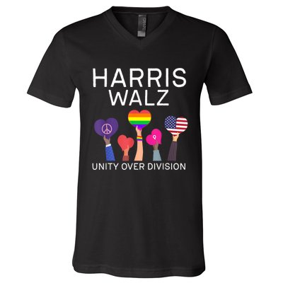 Harris Waltz 2024 Unity Over Division V-Neck T-Shirt