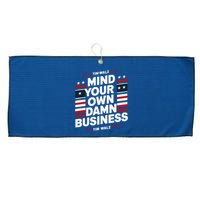 Harris Walz 2024 Mind Your Own Damn Business Large Microfiber Waffle Golf Towel