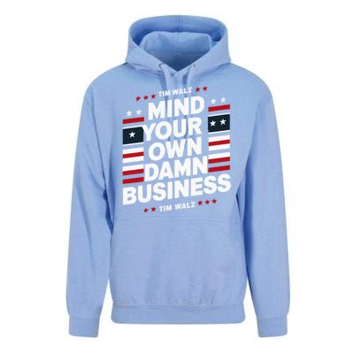 Harris Walz 2024 Mind Your Own Damn Business Unisex Surf Hoodie