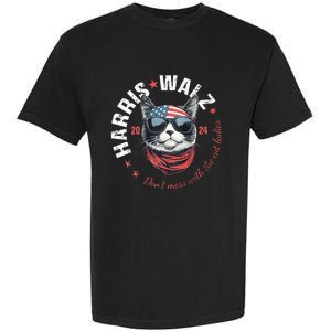 Harris Waltz 2024 Election Us American Flag Garment-Dyed Heavyweight T-Shirt