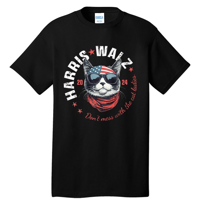 Harris Waltz 2024 Election Us American Flag Tall T-Shirt