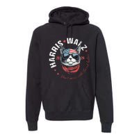 Harris Waltz 2024 Election Us American Flag Premium Hoodie