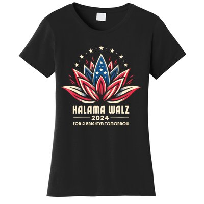 Harris Walz 2024 Presidential Campaign American Lotus Women's T-Shirt