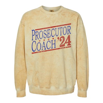 Harris Walz 2024 Election For Democrats Prosecutor Coach 24 Colorblast Crewneck Sweatshirt