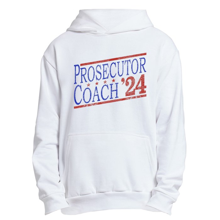 Harris Walz 2024 Election For Democrats Prosecutor Coach 24 Urban Pullover Hoodie