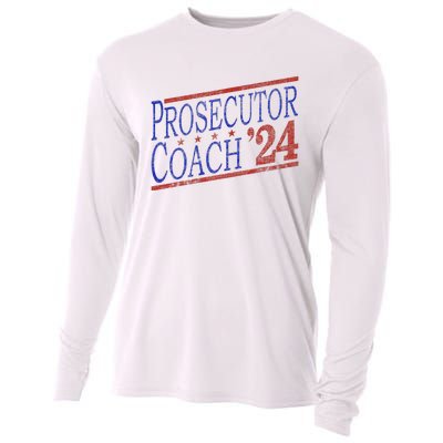 Harris Walz 2024 Election For Democrats Prosecutor Coach 24 Cooling Performance Long Sleeve Crew