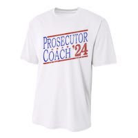 Harris Walz 2024 Election For Democrats Prosecutor Coach 24 Performance Sprint T-Shirt