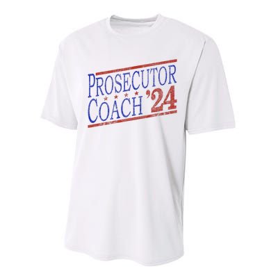 Harris Walz 2024 Election For Democrats Prosecutor Coach 24 Performance Sprint T-Shirt