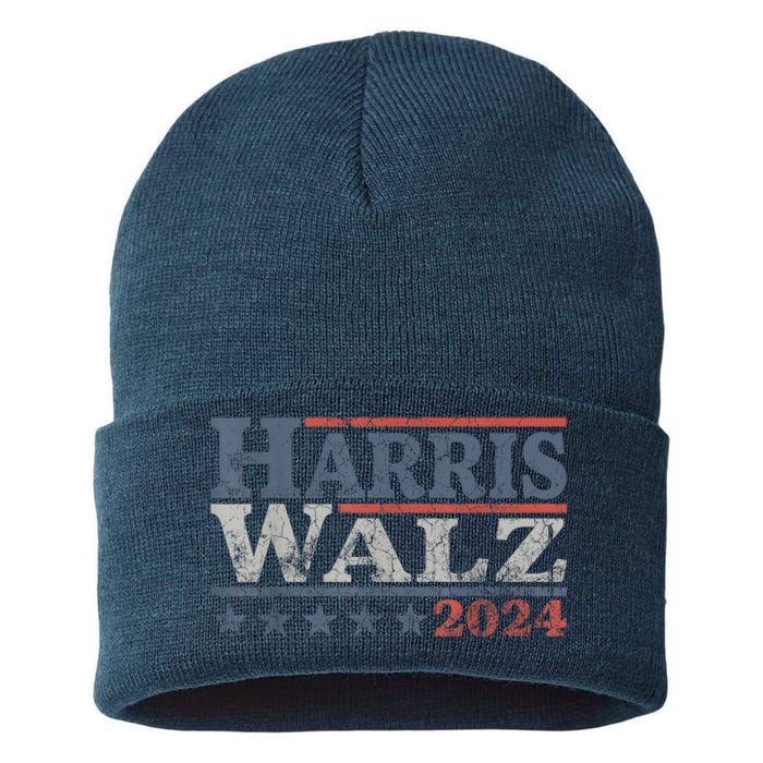 Harris Waltz 2024 Election Kamala Harris Tim Waltz 2024 Sustainable Knit Beanie