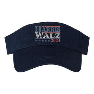 Harris Waltz 2024 Election Kamala Harris Tim Waltz 2024 Valucap Bio-Washed Visor