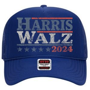 Harris Waltz 2024 Election Kamala Harris Tim Waltz 2024 High Crown Mesh Back Trucker Hat