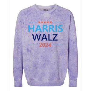 Harris Waltz 2024 For President Election Democrat Colorblast Crewneck Sweatshirt