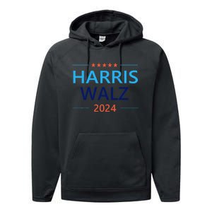 Harris Waltz 2024 For President Election Democrat Performance Fleece Hoodie