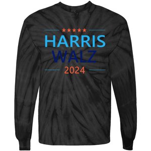 Harris Waltz 2024 For President Election Democrat Tie-Dye Long Sleeve Shirt