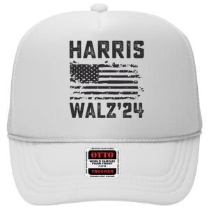 Harris Waltz 2024 Election Kamala Harris Tim Waltz 2024 High Crown Mesh Back Trucker Hat