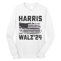 Harris Waltz 2024 Election Kamala Harris Tim Waltz 2024 Long Sleeve Shirt