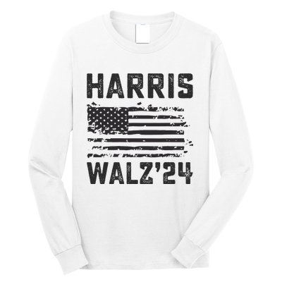 Harris Waltz 2024 Election Kamala Harris Tim Waltz 2024 Long Sleeve Shirt