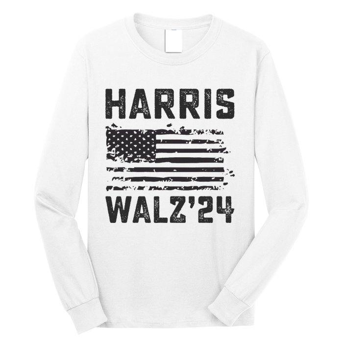 Harris Waltz 2024 Election Kamala Harris Tim Waltz 2024 Long Sleeve Shirt