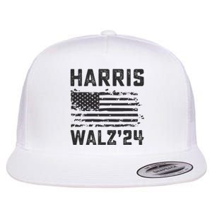 Harris Waltz 2024 Election Kamala Harris Tim Waltz 2024 Flat Bill Trucker Hat