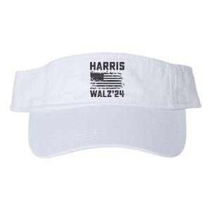 Harris Waltz 2024 Election Kamala Harris Tim Waltz 2024 Valucap Bio-Washed Visor