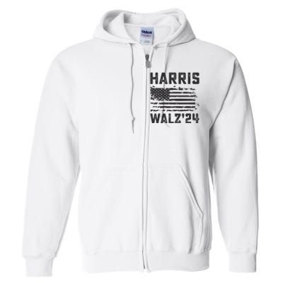 Harris Waltz 2024 Election Kamala Harris Tim Waltz 2024 Full Zip Hoodie