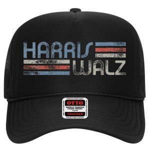 Harris Walz 2024 Vice President Vp Harris 2024 Election High Crown Mesh Back Trucker Hat