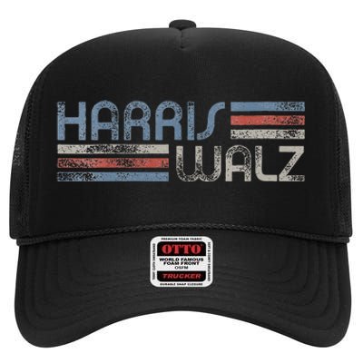 Harris Walz 2024 Vice President Vp Harris 2024 Election High Crown Mesh Back Trucker Hat