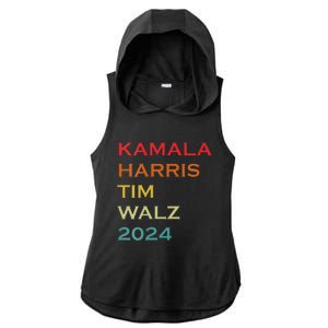 Harris Walz 2024 Harris For President Vote For Kamala Ladies PosiCharge Tri-Blend Wicking Draft Hoodie Tank