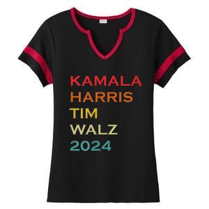 Harris Walz 2024 Harris For President Vote For Kamala Ladies Halftime Notch Neck Tee