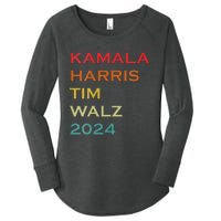 Harris Walz 2024 Harris For President Vote For Kamala Women's Perfect Tri Tunic Long Sleeve Shirt