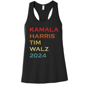 Harris Walz 2024 Harris For President Vote For Kamala Women's Racerback Tank