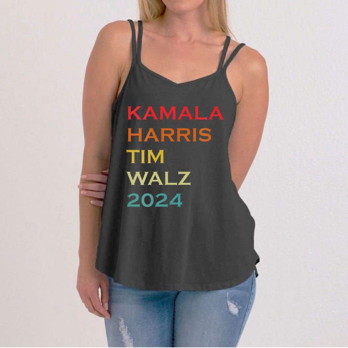 Harris Walz 2024 Harris For President Vote For Kamala Women's Strappy Tank