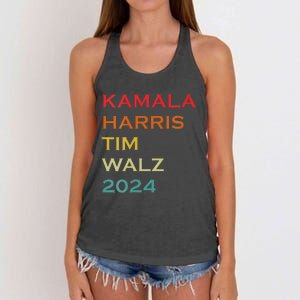 Harris Walz 2024 Harris For President Vote For Kamala Women's Knotted Racerback Tank