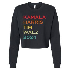 Harris Walz 2024 Harris For President Vote For Kamala Cropped Pullover Crew