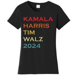 Harris Walz 2024 Harris For President Vote For Kamala Women's T-Shirt