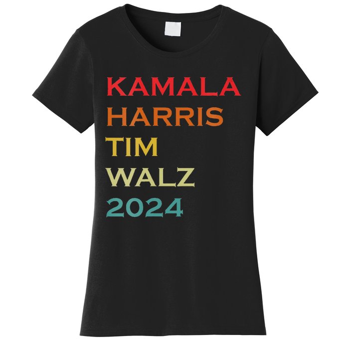 Harris Walz 2024 Harris For President Vote For Kamala Women's T-Shirt