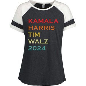 Harris Walz 2024 Harris For President Vote For Kamala Enza Ladies Jersey Colorblock Tee