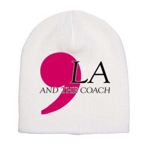 Harris Walz 2024 Comma La And The Coach Short Acrylic Beanie