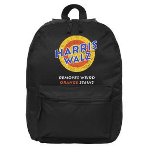 Harris Walz 2024 Waltz Removes Weird Orange Stains 16 in Basic Backpack