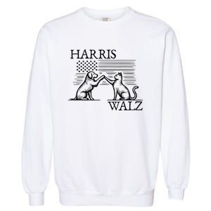 Harris Walz 2024 President American Flag Kamala Harris Waltz Garment-Dyed Sweatshirt